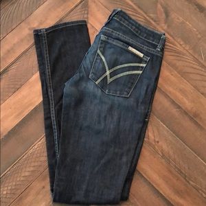 William Rast dark wash skinny jeans